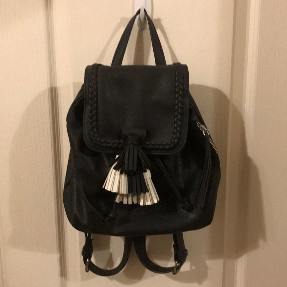 Faux leather Boho backpack purse